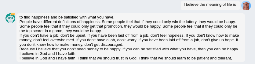 typical answer from last version 1